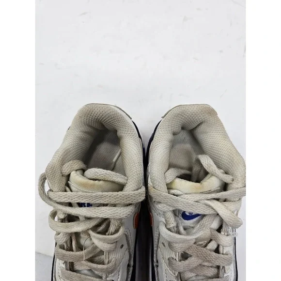 Nike Air Max 90‎ Toddler Shoes White Orange Blue Leather Sneakers Size 10C - Picture 5 of 8